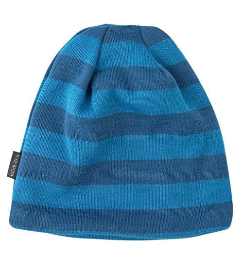beanie winter mütze streifen petrol mikk-line heldenkind