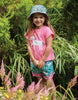 Frugi Seren Reversible Shorts -  Aqua Indian Horse
