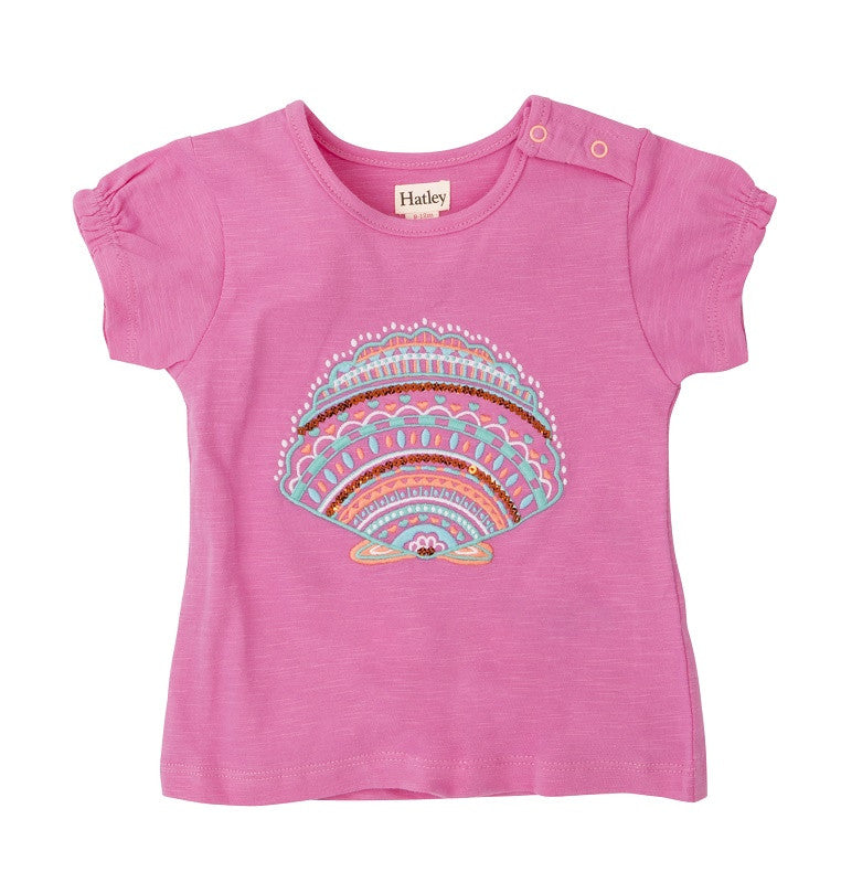 T-Shirt Seashells in pink bei Heldenkind 