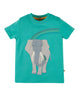 Frugi Carsen Applique T-shirt -  Pacific Aqua  Elephant