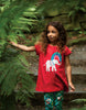 Frugi Sophie Applique Top -  True Red Elephant