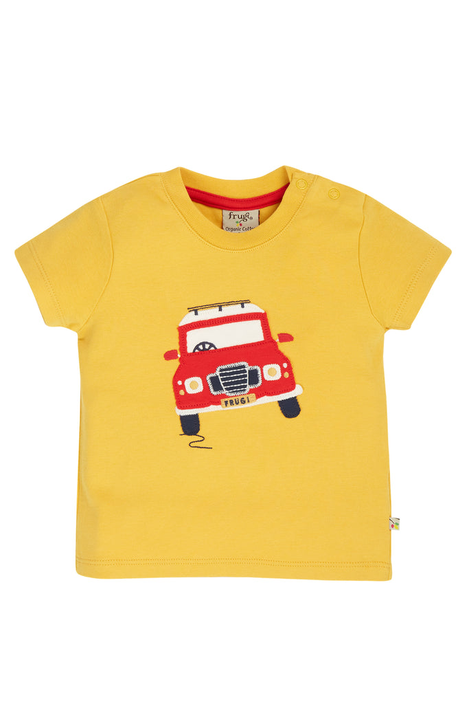 Frugi - Scout Applique Top - Bumblebee Vehicle