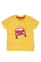 Frugi - Scout Applique Top - Bumblebee Vehicle