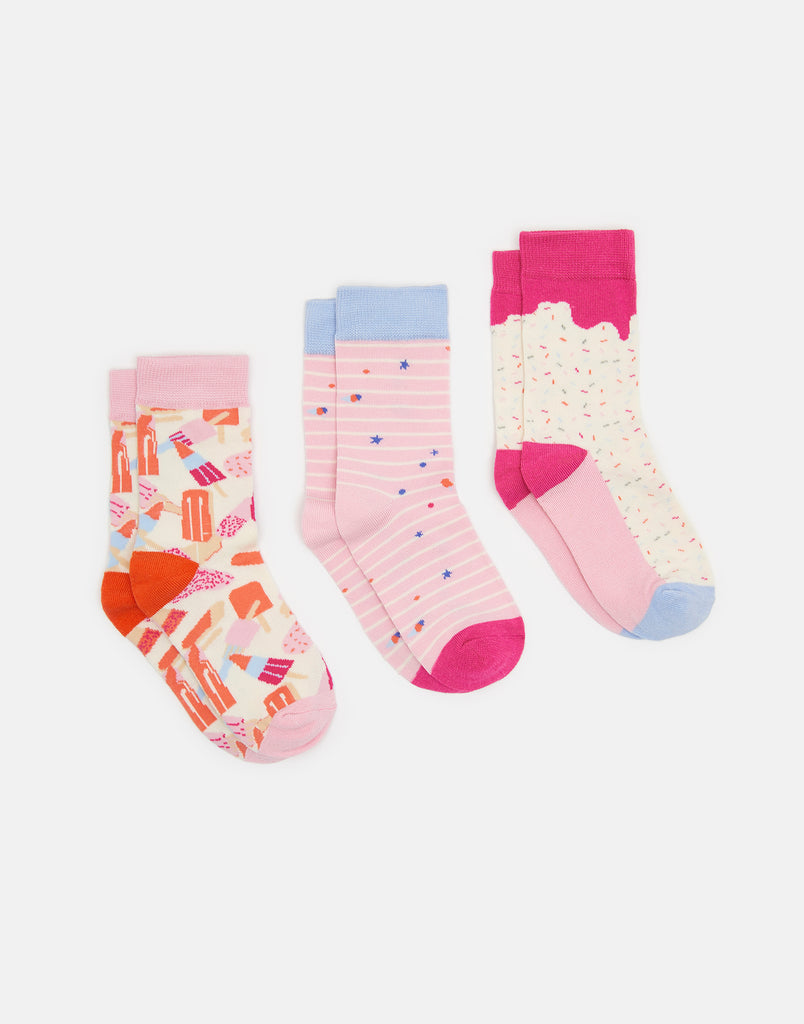 3er-Set Socken Novelty Ice Lollies