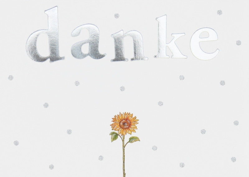 Karte Danke mit Blume bei Heldenkind