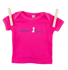 "Heldenkind" Baby Shirt Kurzarm Pink Bio-Baumwolle