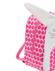 Rucksack BUNNY in weiß/pink mit Ohren