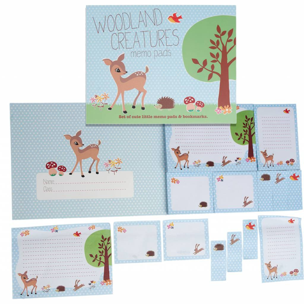 memokleber set woodland von rexinter bei heldenkind aus 7 verschiedenen Postit.